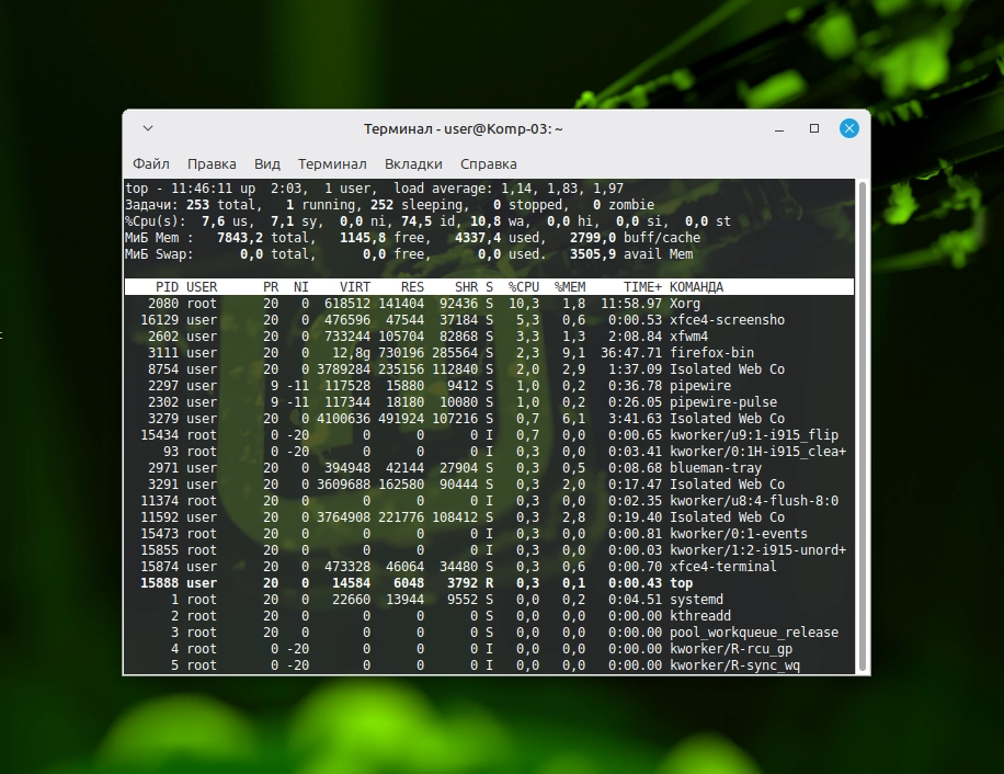 Инфографика: основные команды терминала Linux сгруппированные по категориям - файлы, навигация, текст, система, сеть, права.