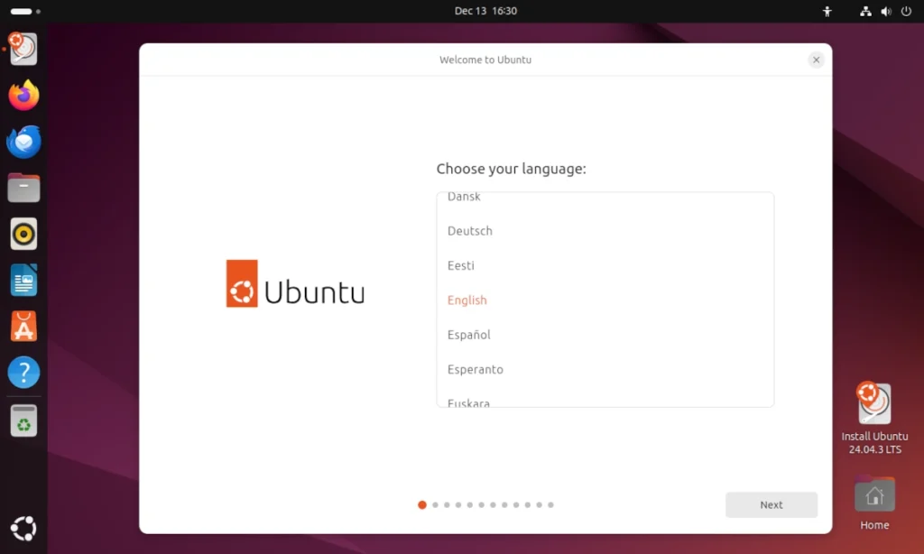 Новый установщик Ubuntu 24.04 на базе Calamares с выбором типа установки.