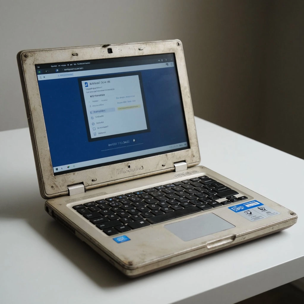 Старый ноутбук с успешно работающей операционной системой Lubuntu 24.04 LTS