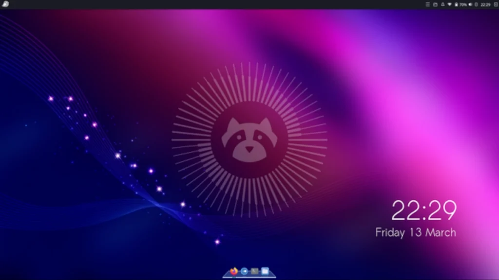 Рабочий стол Ubuntu Budgie 26.04 с верхней панелью и доком
