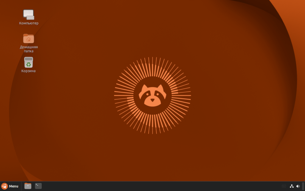 Рабочий стол Ubuntu Cinnamon 26.04 с панелью и меню «Пуск»